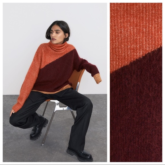 NWOT. Zara Mohair/Wool Knit Sweater. Size M. - Picture 4 of 8